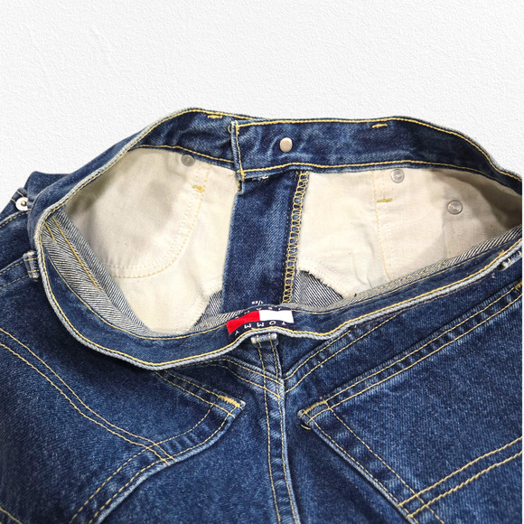 Vintage Tommy Jeans High Rise Straight Leg Denim Jeans Size 28 Y2K 90s USA Made - Picture 7 of 9